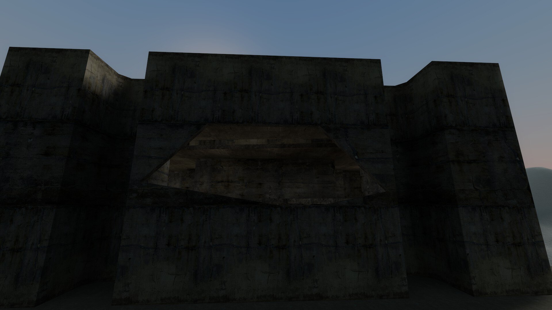 The same exterior wall after a large opening has been destroyed