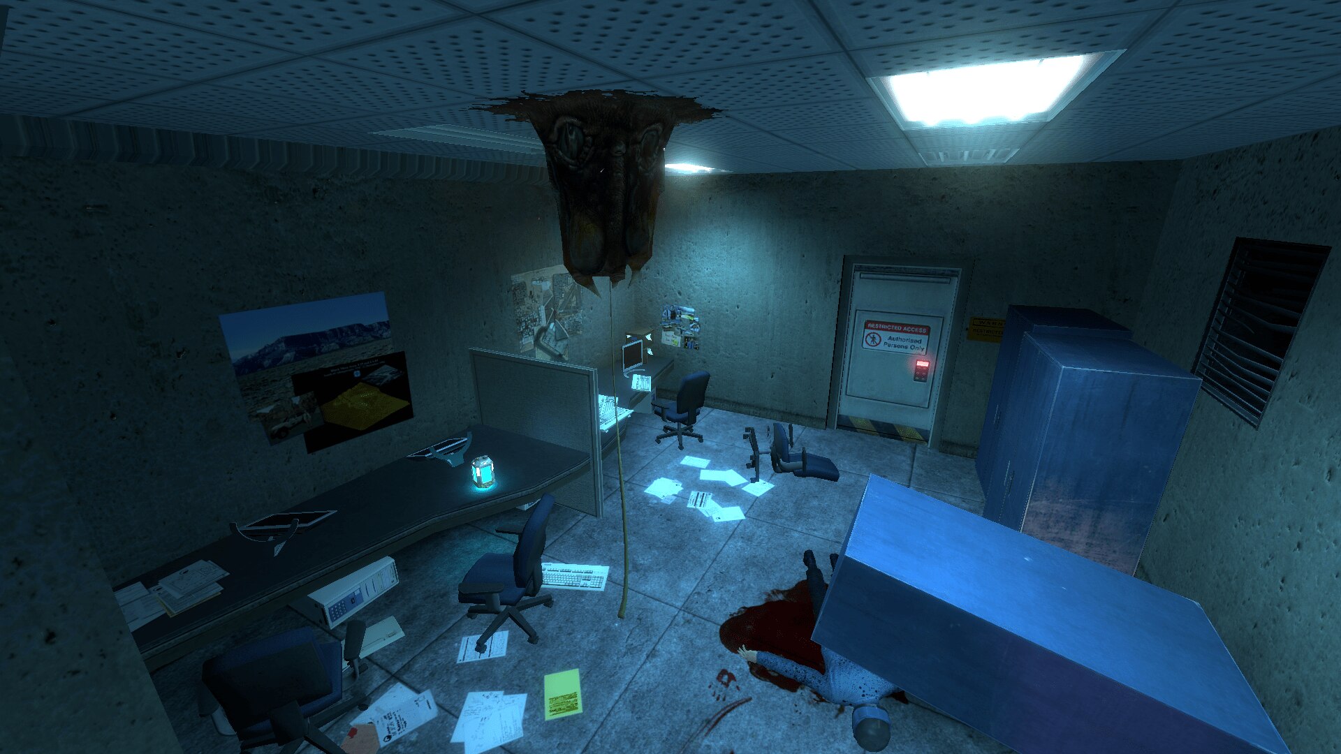 A damaged Black Mesa research office
